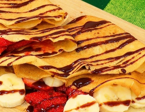 CREPA DE FRESA, NUTELLA , BANANO
