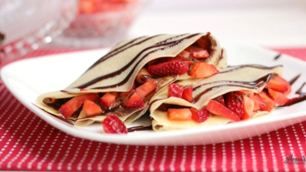 CREPA DE FRESA Y NUTELLA