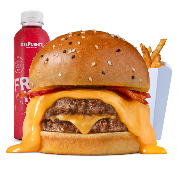 image (64) COMBO HAMBURGUESA BACON CHEDDAR 1/2LB