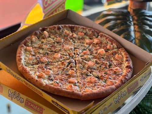 PIZZA GRANDE DE CAMARONES CAMPERO